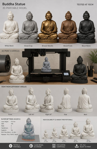 Kostenlose Buddha 3D-Druckdatei (STL) – Freebie - Gratis Download